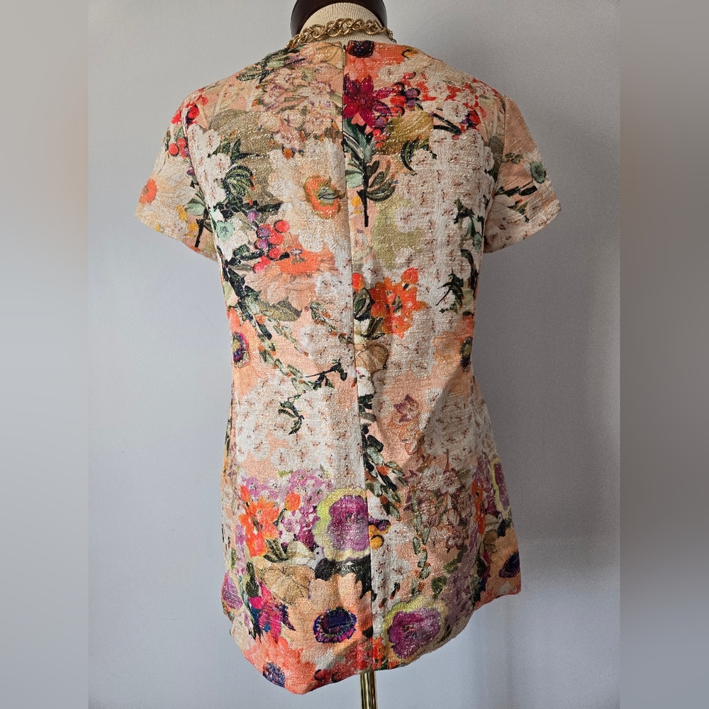 Tory Burch Jillian Floral Print Tunic From 2014 Resrt Line. Size 6 - Picture 7 of 14